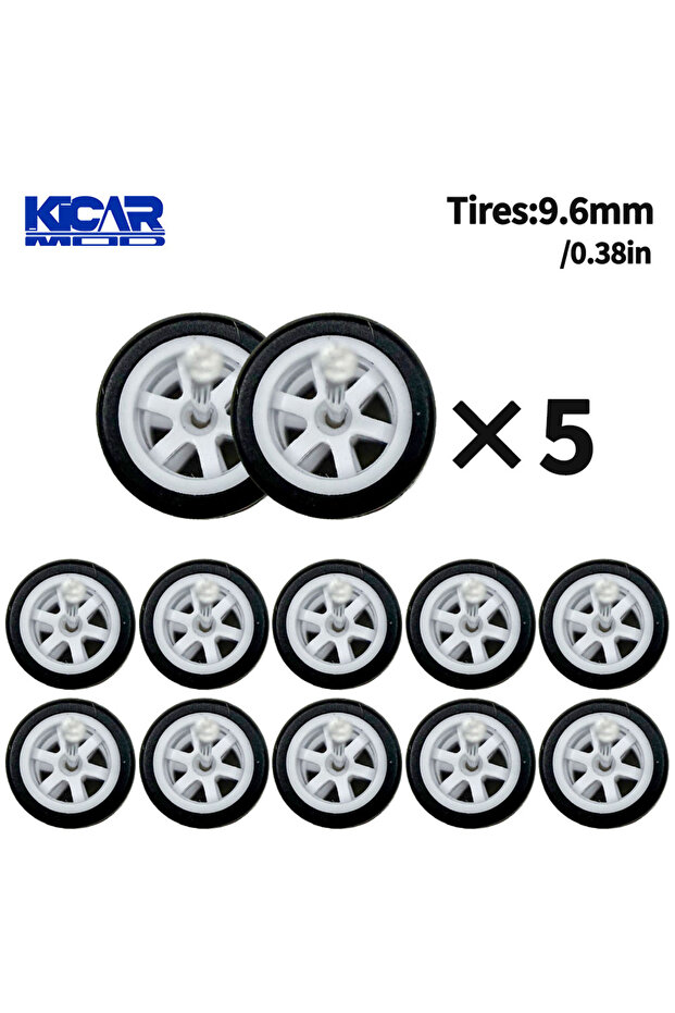 TY70947 1/64 Model Q Car Wheels with Detachable Slicks Rubber Tires for Toy Model Diecast Cars Refit