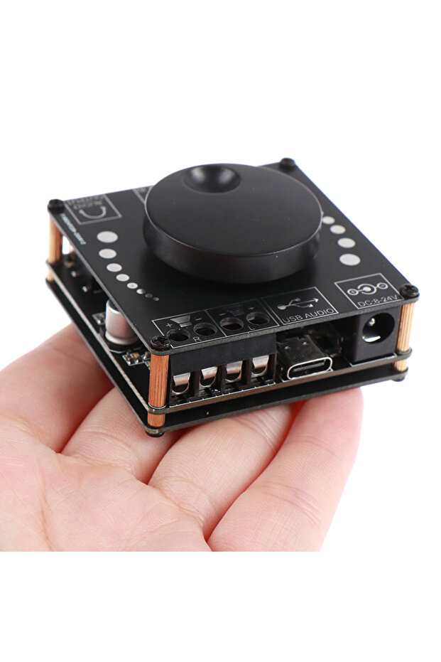 لوحة مكبر صوت ستيريو رقمي متوافقة مع تقنية بلوتوث بقدرة 10/15/20 واط من نوع HIFI XY-AP15H، مزودة بمدخل AUX ومنفذ USB-C بجهد 12 فولت...