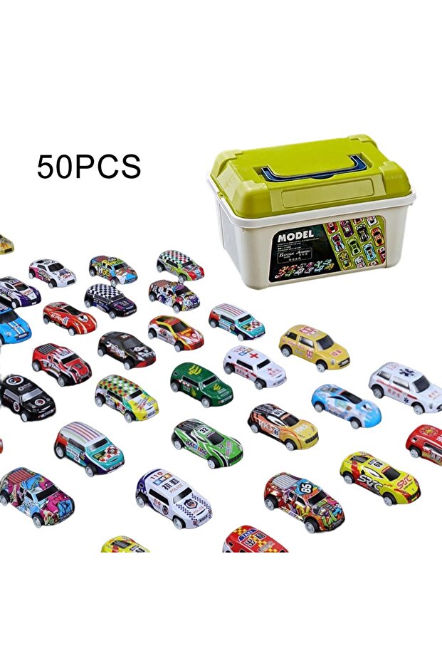 50PCS 20/30/50Pcs Mini Car Set Inertia Pull Back Cars for Boys Plastic Vehicle Model Collection Toys
