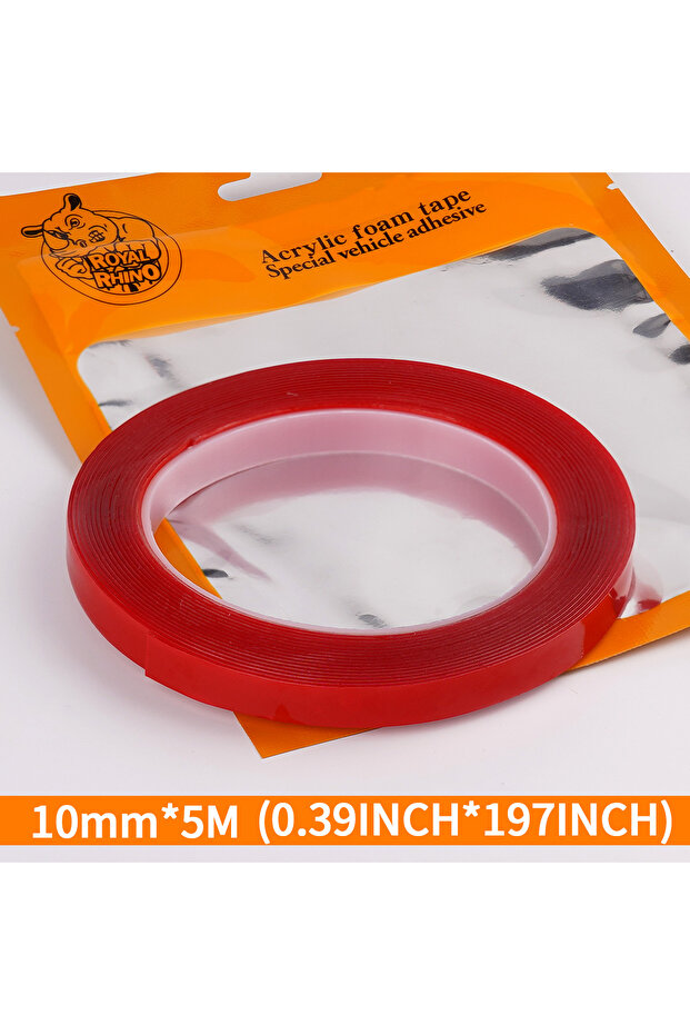 شريط إضاءة LED بعرض 10 مم، شريط لاصق مزدوج الجوانب من الأكريليك النانو، شريط شفاف ذو التصاق قوي