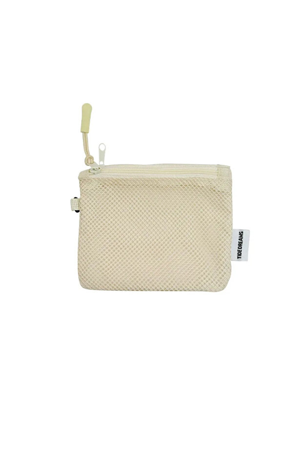 Beige S G5331A New Travel Makeup Storage Bags Mesh Coin Purse Simple Portable Mini Bag Multi-purpose