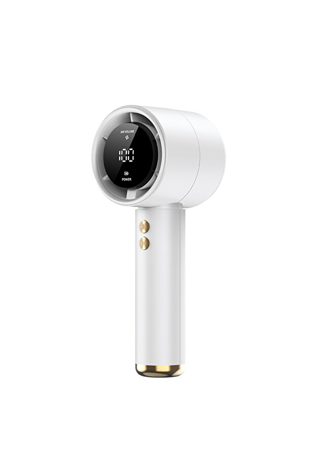 White 100 Speed High-speed Handheld Fan Usb Rechargeable Mini Portable Charging Turbo Fan Desktop Sm