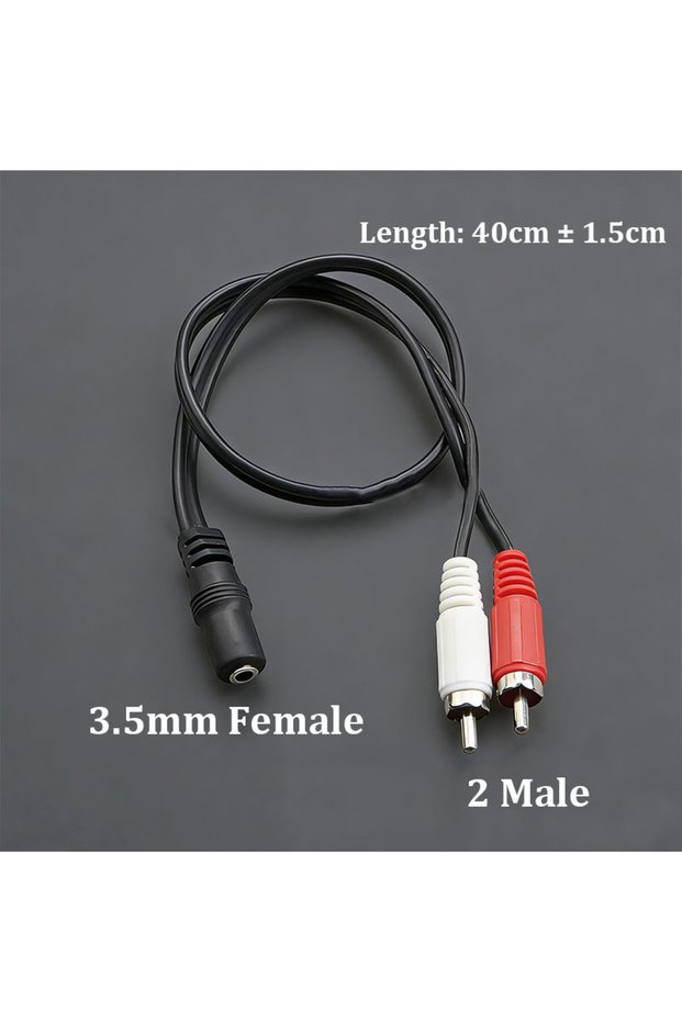 Female to 2 male 1PC 3.5mm Male/Female Plug To 2 RCA Audio Cables For Computer TV VCD Subwoofer Car