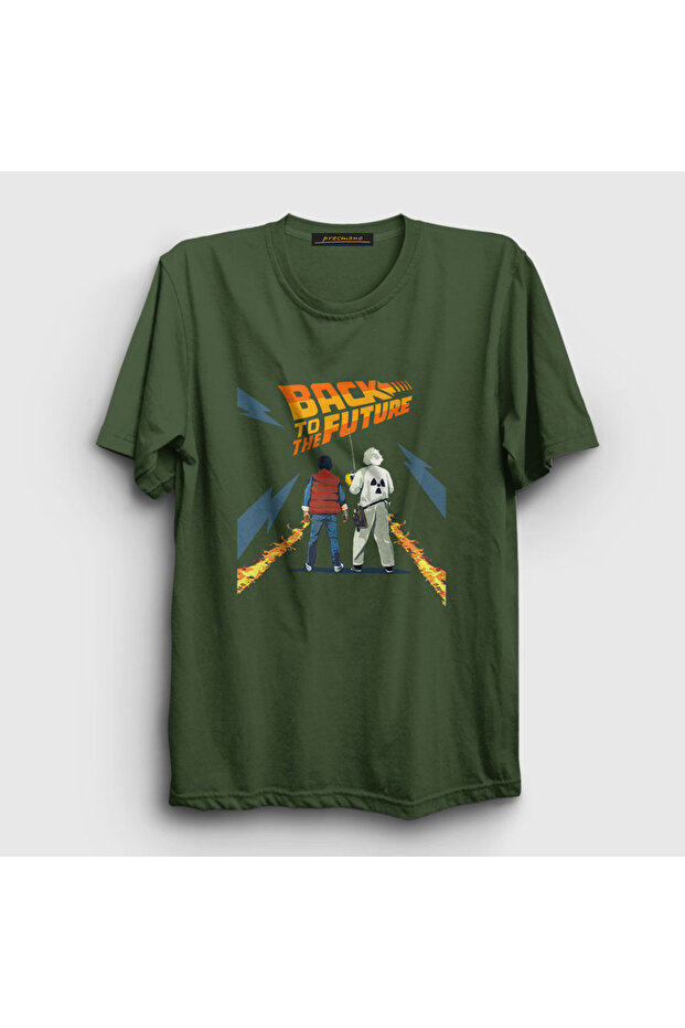 Unisex Khaki Movie Back To The Future T-shirt243158tt
