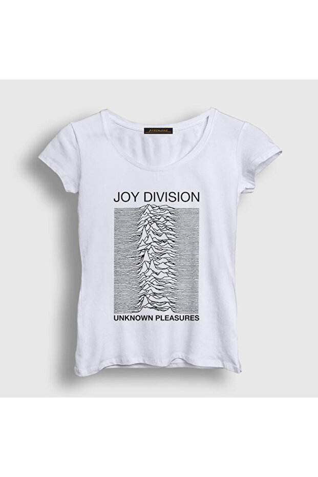 Women's White Unknown Pleasures Joy Division T-shirt 87741tt