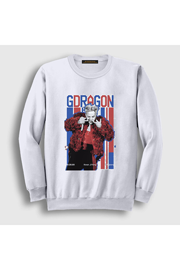 Unisex White Big Bang Kwon Ji Yong G-Dragon Sweatshirt 596440Tt