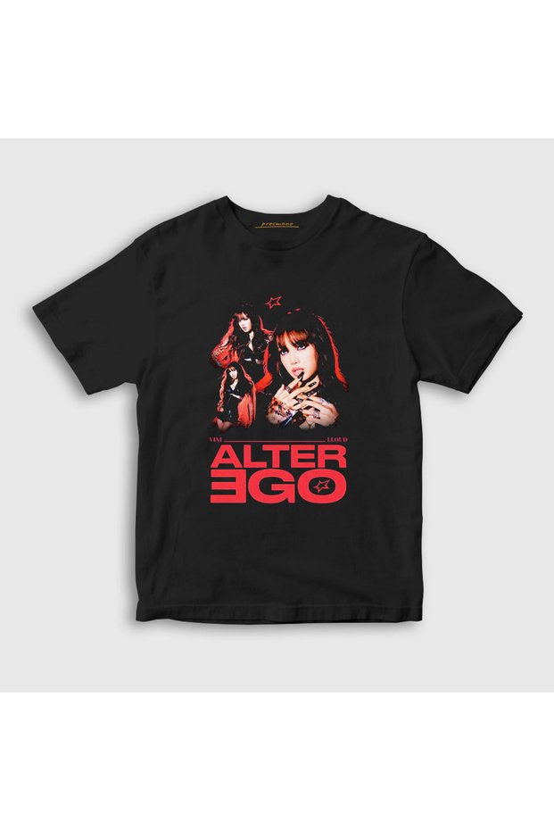 Unisex Children's Black Lisa Alter Ego Blackpink T-Shirt 588139Tt