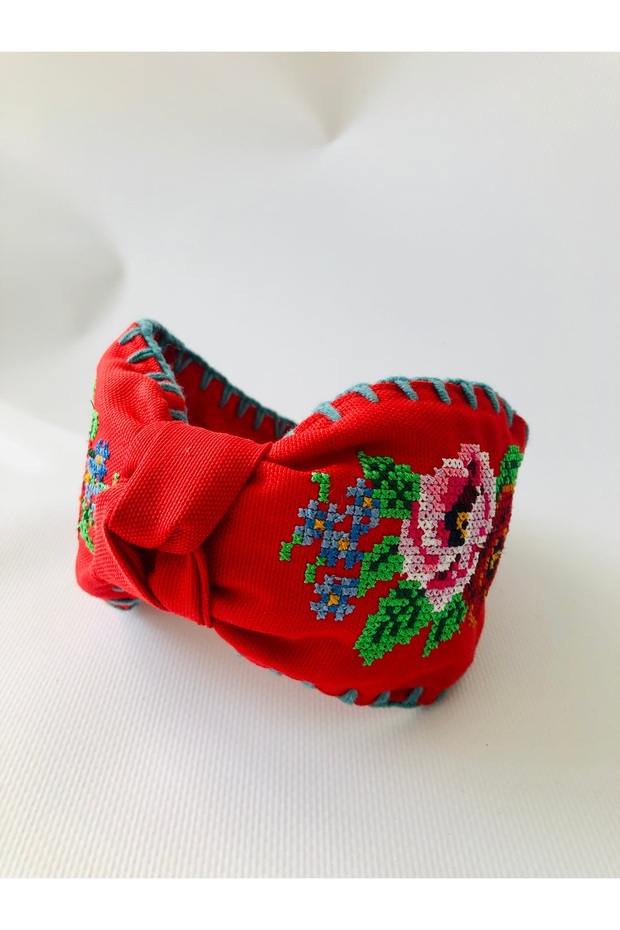 Hand-Embroidered Bohemia Crown with Canvas Embroidery