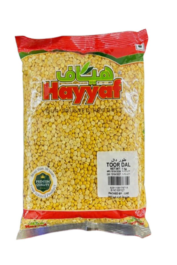 Toor Dal Premium Split Yellow Pigeon Peas Arhar Grains (1kg)