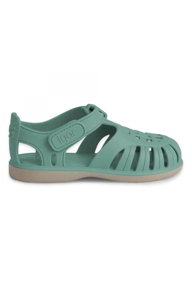 Bb355 Sandale pentru copii Tobby Solid Bicolor Verde - 1
