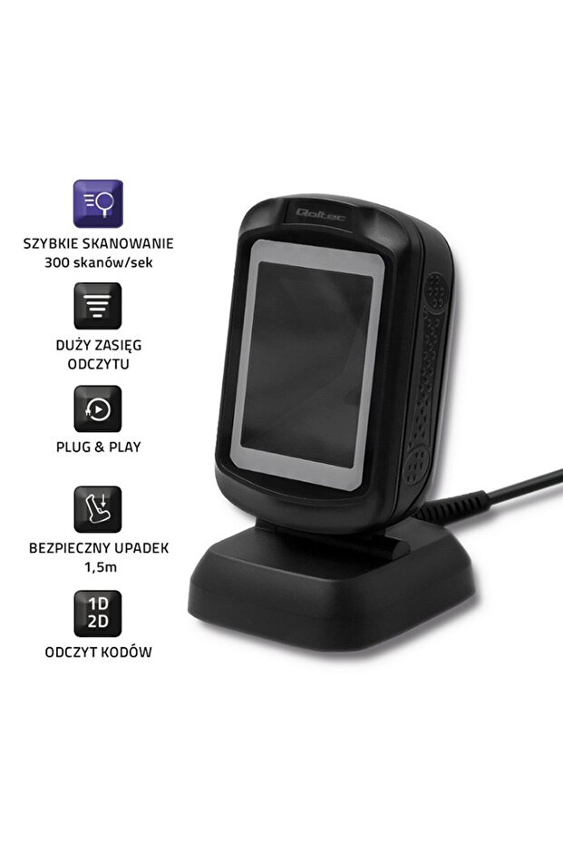 QOLTEC CITITOR DE CODURI DE BARE STAȚIONAR 1D 2D - 2