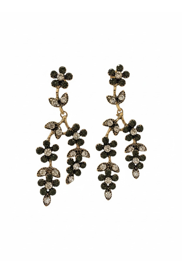 Stone Pendant Earrings 9 cm