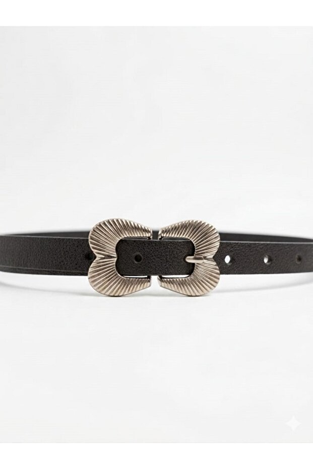 Women's Belt Thin Casual Belt with Buckle Detail