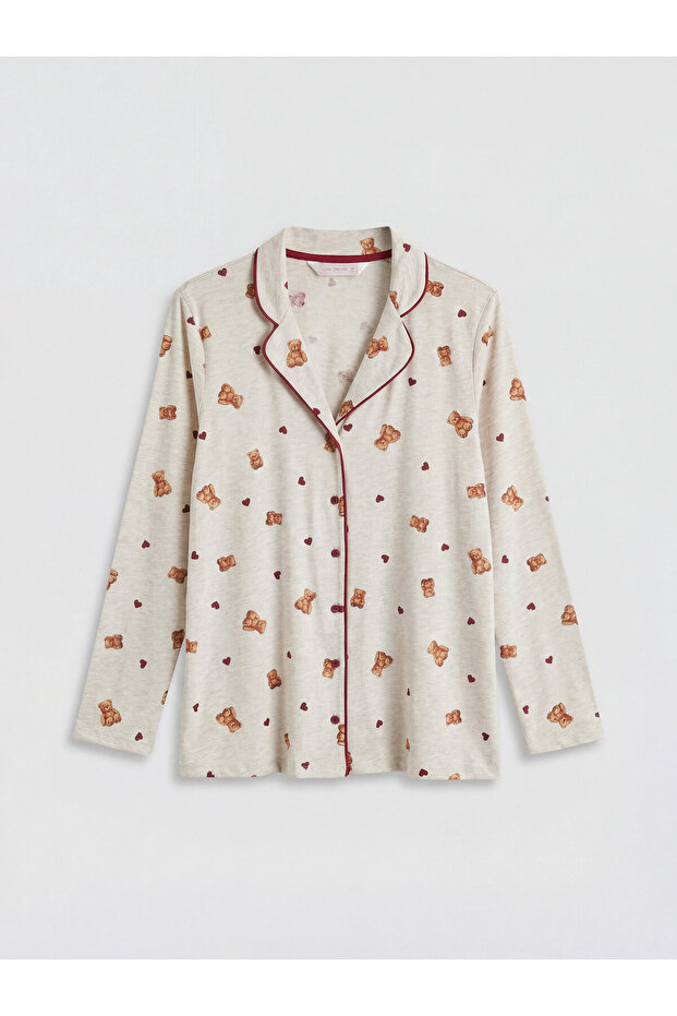 Teddy Bear Patterned Maternity Pyjamas Set - 6
