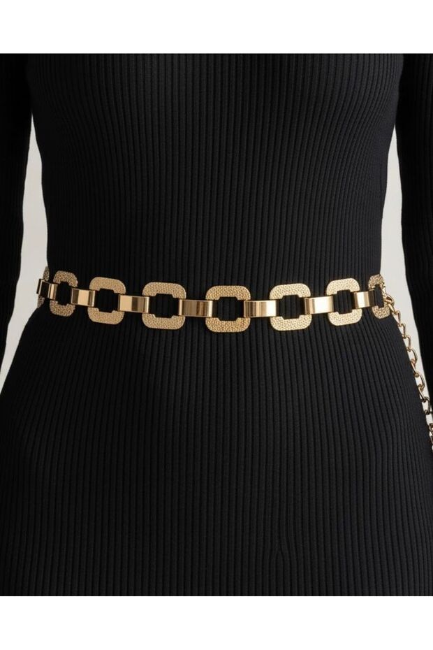 Women's Gold Imported Quality Chain Belt Waist Belt Coat Belt Dress Belt Skirt Belt