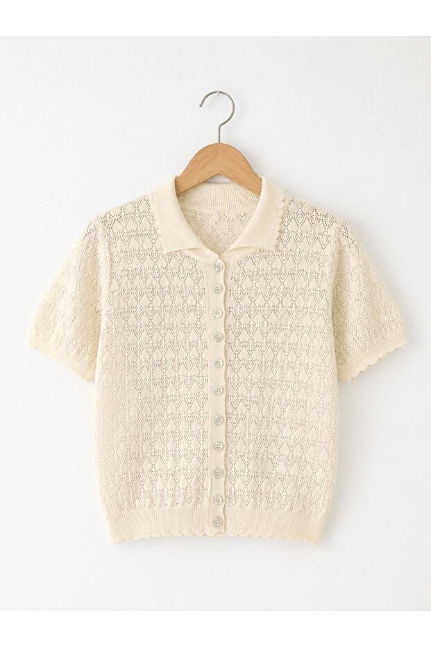 Lora Lace Summer Knitwear Women's Cream
