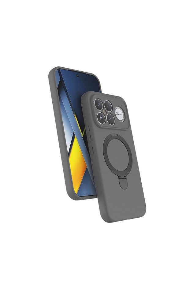 Xiaomi Poco F8 Ultra Case with Magsafe Ring and Extra Stand, Velvet Soft Colorful Silicone Inside
