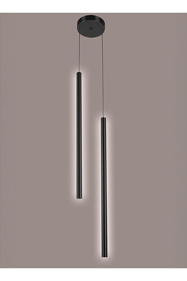 Modern Lighting, Double pendent, Light, Fancy Led Pendent, Black Color, 62x15 cm, Suitable for bedroom and living room, Bedside light