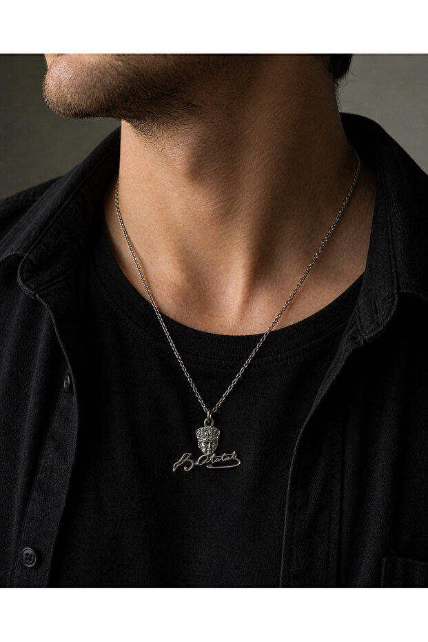 Ataturk Signed Necklace 19 May Themed Meaningful Gift for Women and Men