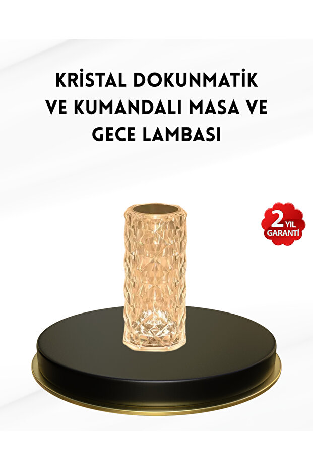ضوء ليلي LED بتصميم كريستالي - مزود بجهاز تحكم عن بعد، ضوء ديكوري قابل لتغيير الألوان