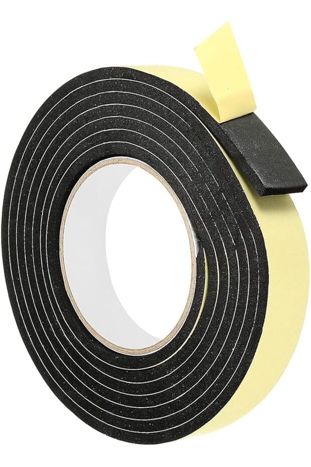 Black Single Sided Sealing Foam Tape (10m*8mm*3mm) – Weather Stripping Door/Window Seal Strip for In