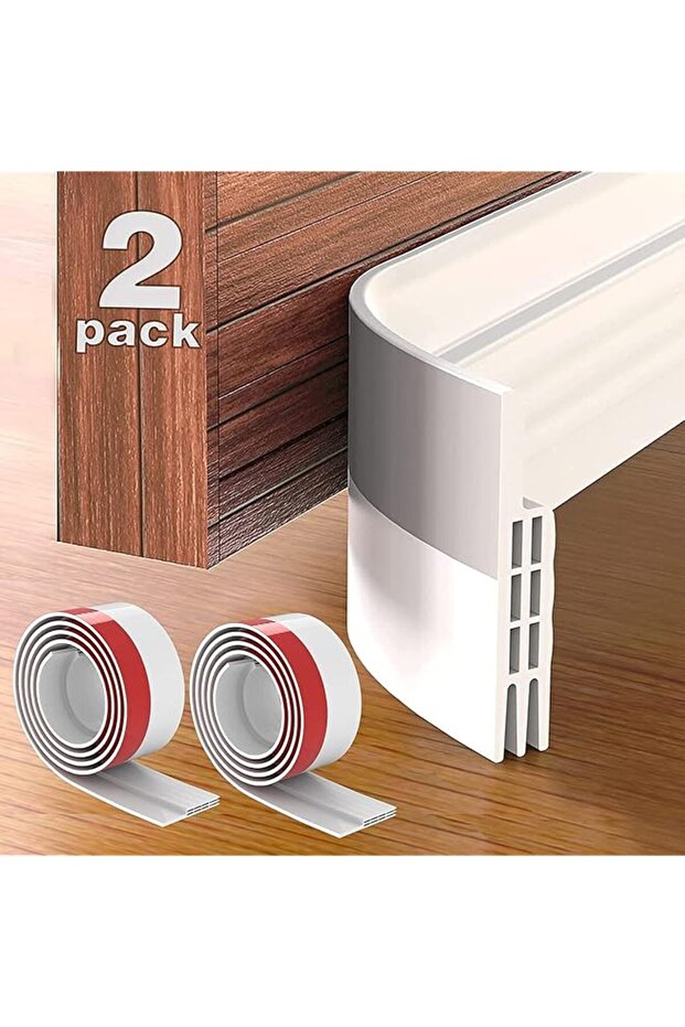[Upgrade] 2 Pack Changlian Self -adhesive Door Draft Blocker, Rubber Weather Stripping Door Bottom S