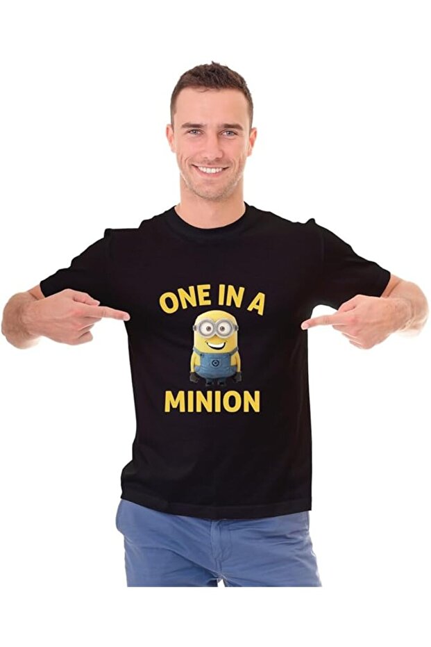 T-shirt For Men & Women| Printed Design(One in a Minion) For Couple| Round Neck Regular Fit T-shirt For Men & Women