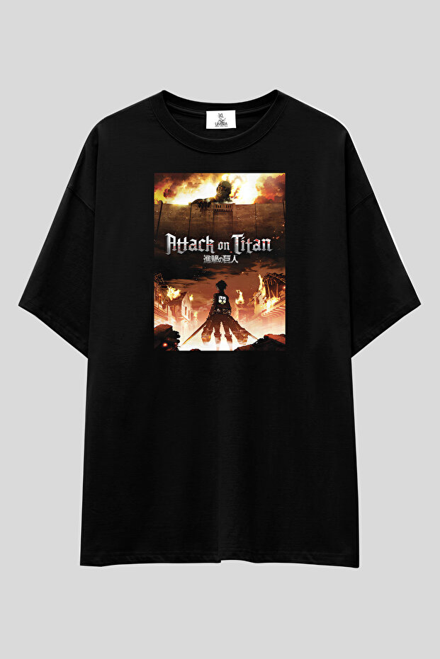 Attack on Titan Anime T-Shirt | Unisex 100% Cotton Printed Eren Mikasa Levi Special Design Tee