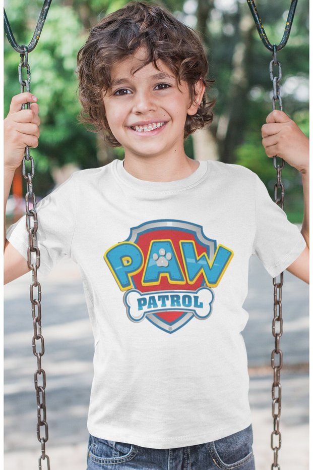 Paw Petrol Printed Unisex Cartoon Kids T-Shirt (1-12 Years)