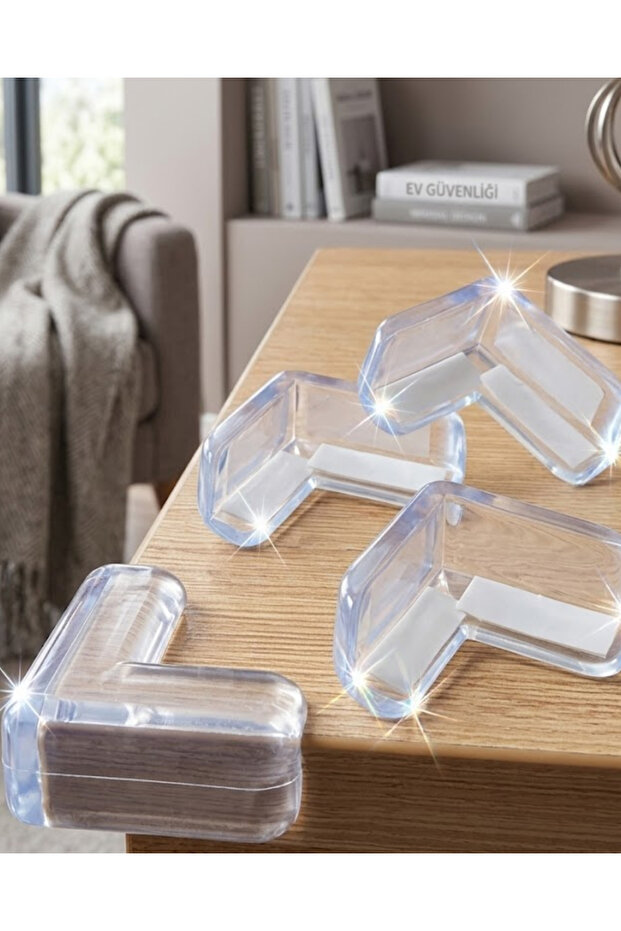 Transparent Corner Protector Set of 4 Child Safety Table Corner Bracket -