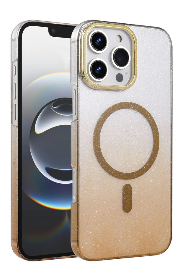 Ilkeshop New iPhone 16 Pro Max Glossy Magsafe Cover - (174224) Desert Titanium