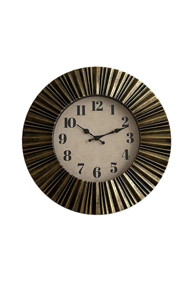 PVC Wall Clock, 40 cm, Brown - 1