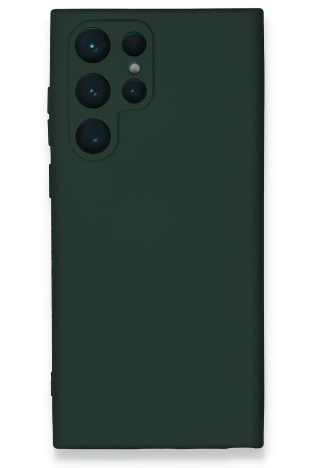 Ilkeshop New Galaxy S23 Ultra Case Nano Inside Velvet Silicone - (184208) Dark Green