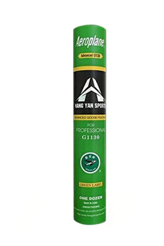 green Durable goose feather shuttlecocks