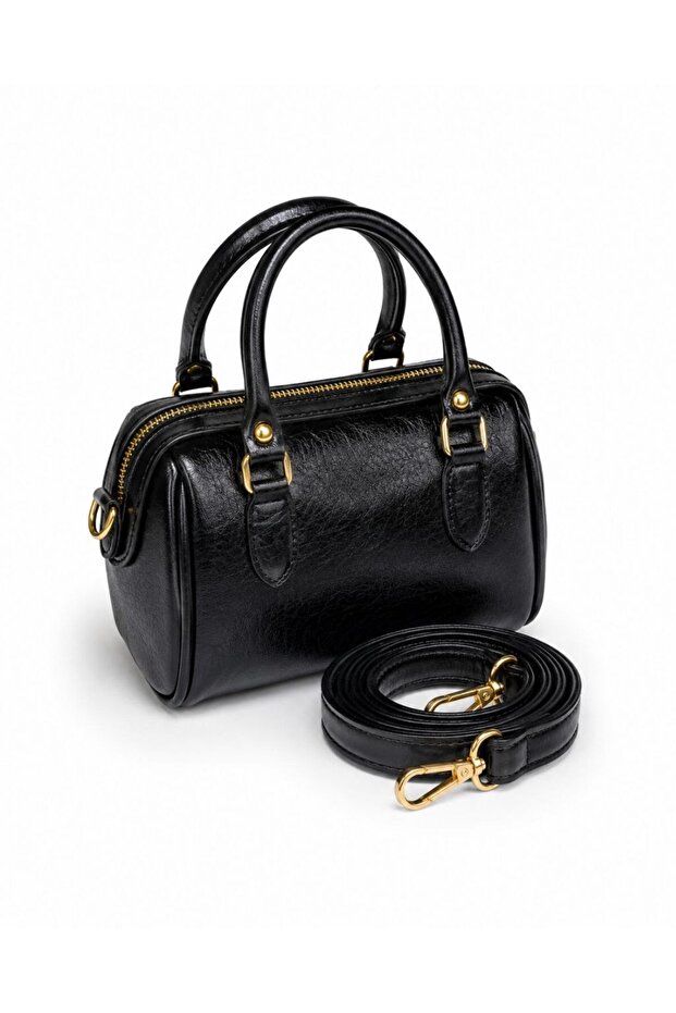 Women's Cylinder Model Lined Hand and Shoulder Bag Size (22X16 cm)