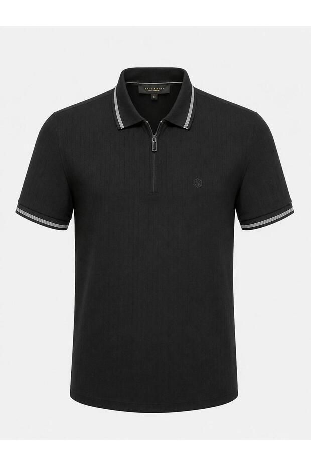 P.Fredy Slim Fit Men's Polo Collar Short Sleeve T-Shirt 7668
