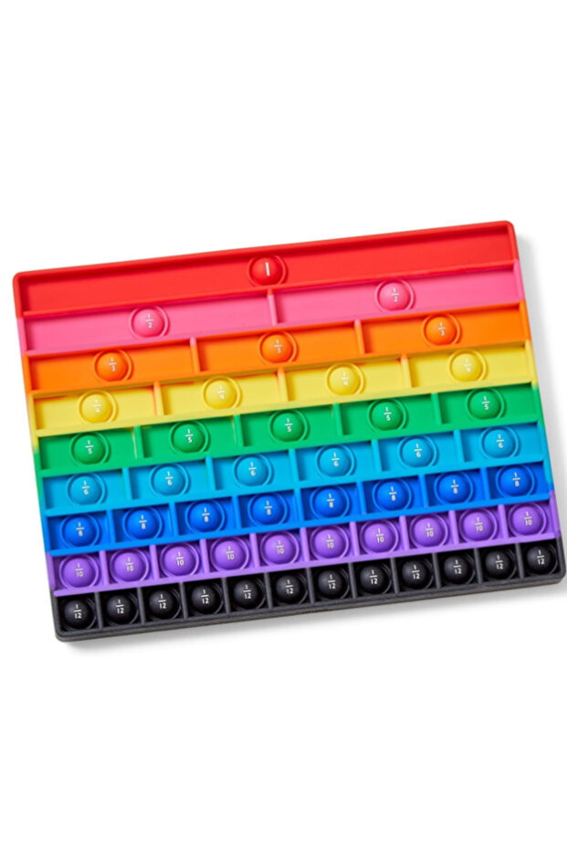 Rainbow Fraction Sensory Bubble Popper