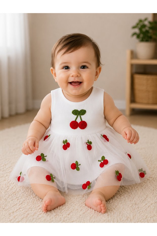 Baby Girl Cherry Tulle Dress