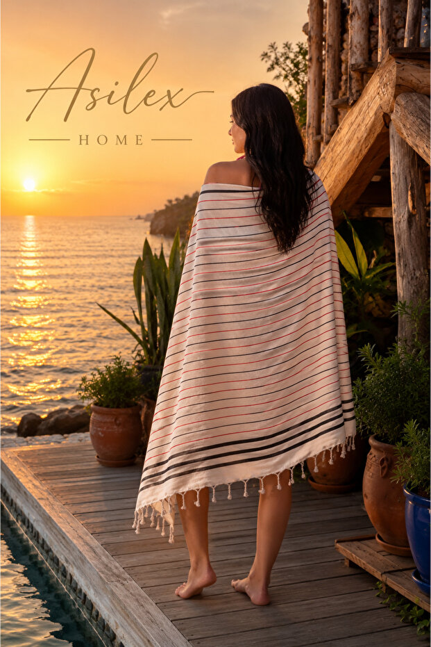 100% Cotton Peshtamal Turkish Towel Beach Towel Sand-Repellent Quick-Drying Beach Towel