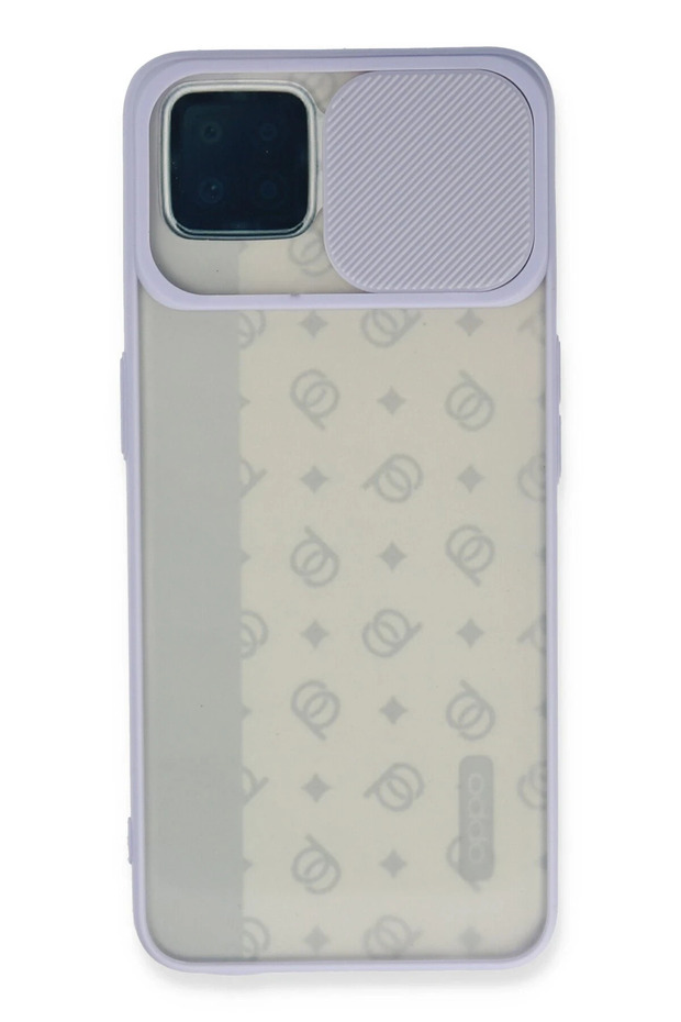 Ilkeshop New Reno 4 Lite Case Palm Frosted Camera Sliding Silicone (164853) - Lilac