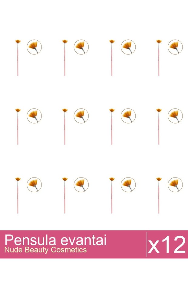 Set 12x Pensula evantai