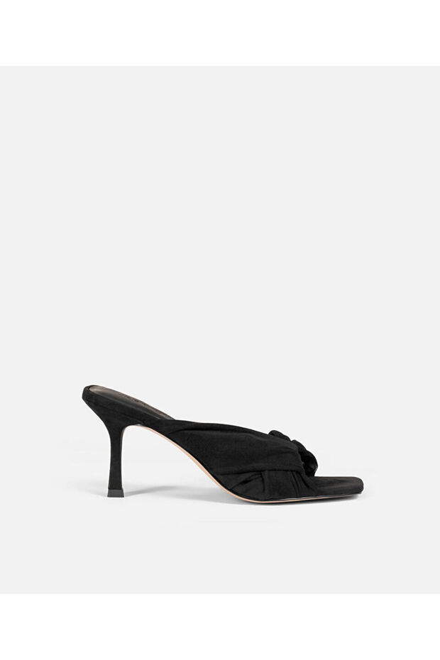 Twist-Effect Heeled Slippers