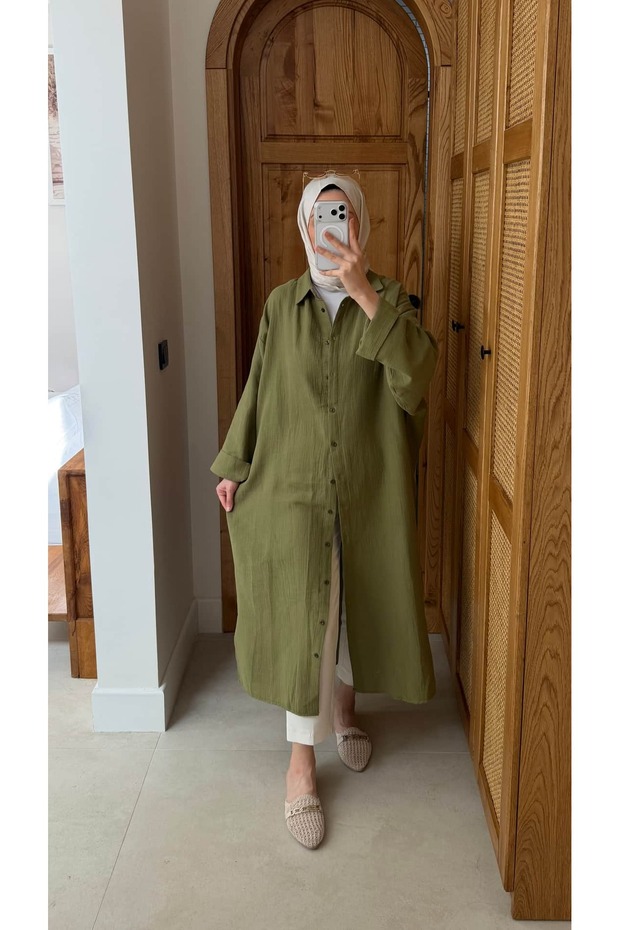Tina Muslin Fabric Shirt Dress