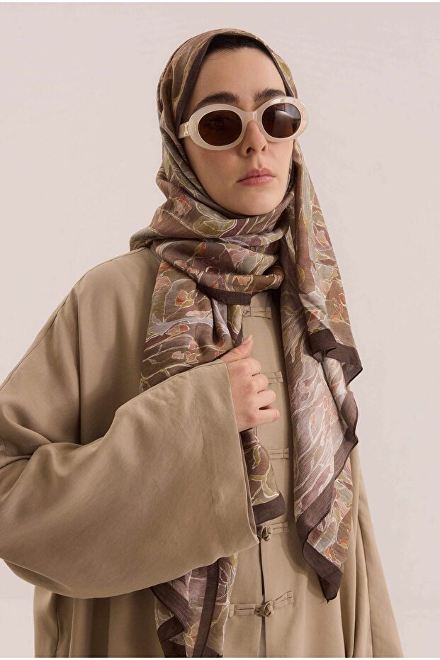Çin Düğmeli Abaya Vizon - 3
