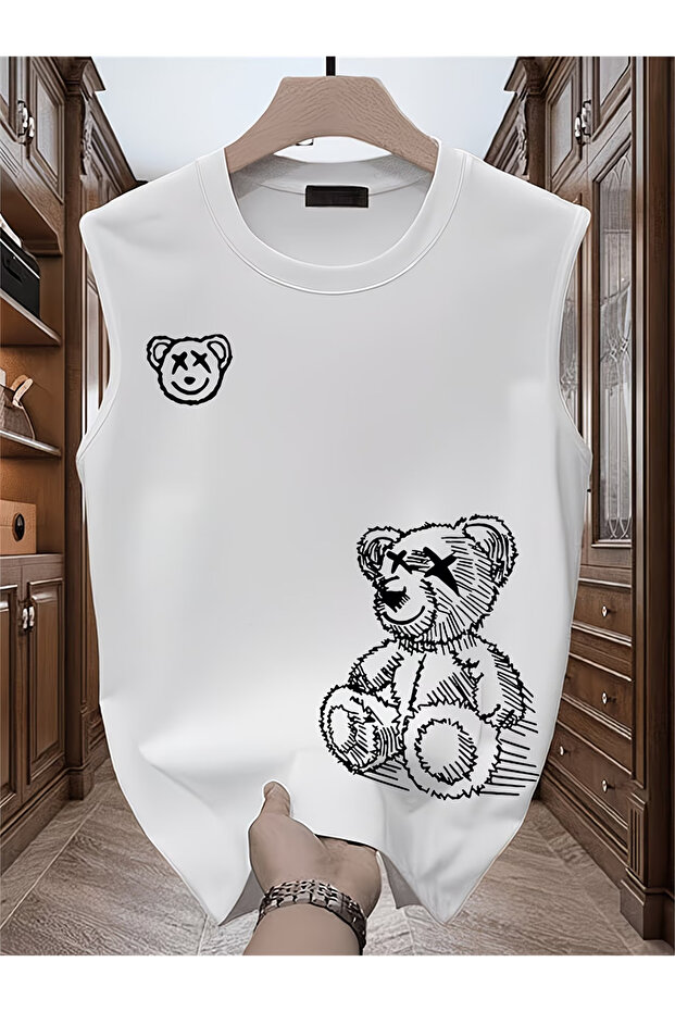 Men's oversized crew neck sleeveless t-shirt - longline