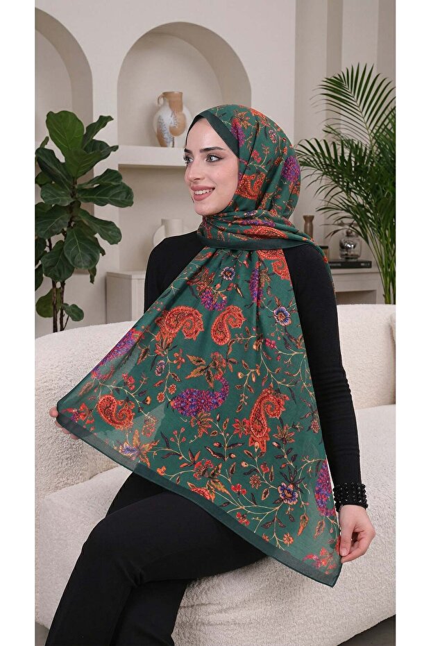 Patterned Soft Shawl - 092 - 1