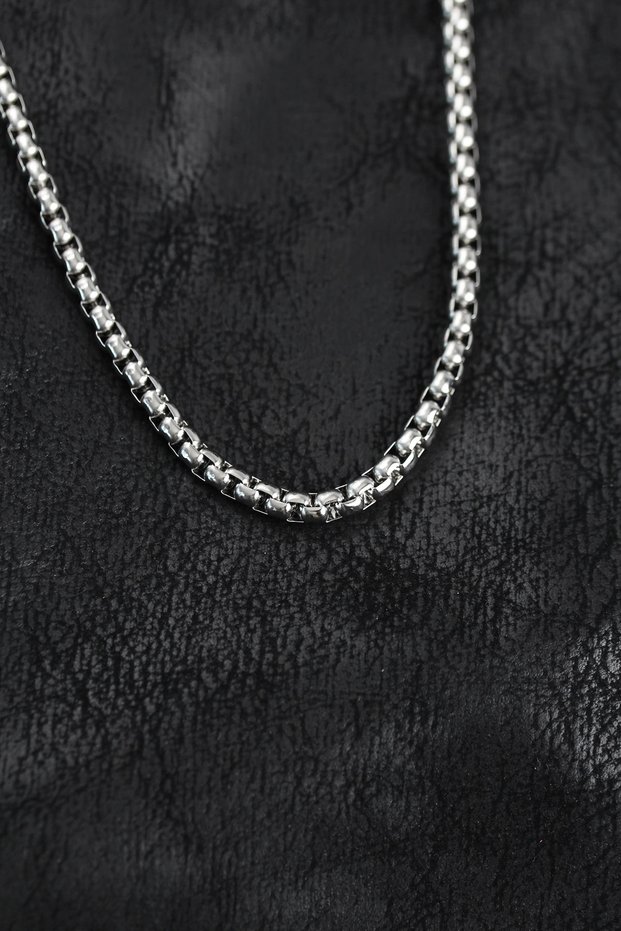 316L Steel Silver Color Venetian Chain Model Men's Necklace