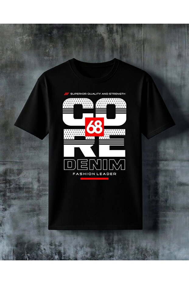 Geometric Logo Minimalist Printed Oversized T-Shirt
