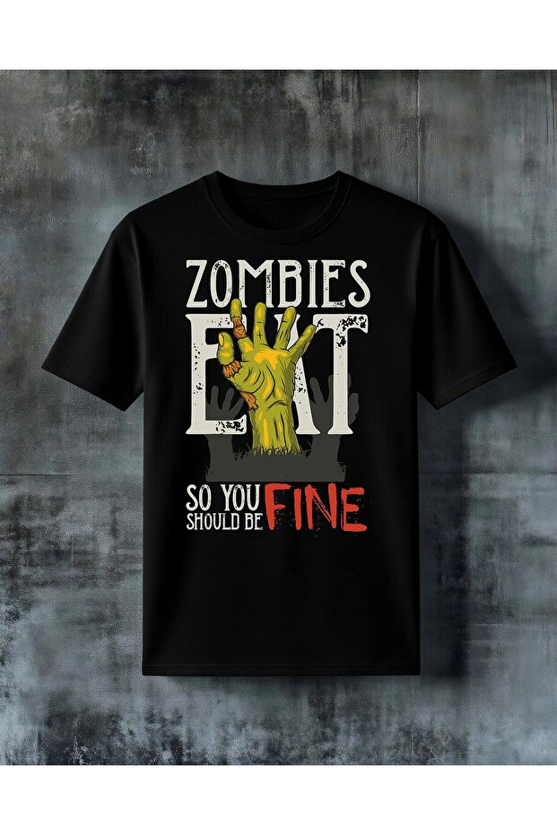 Zombies so You Fine Printed Oversize T-Shirt