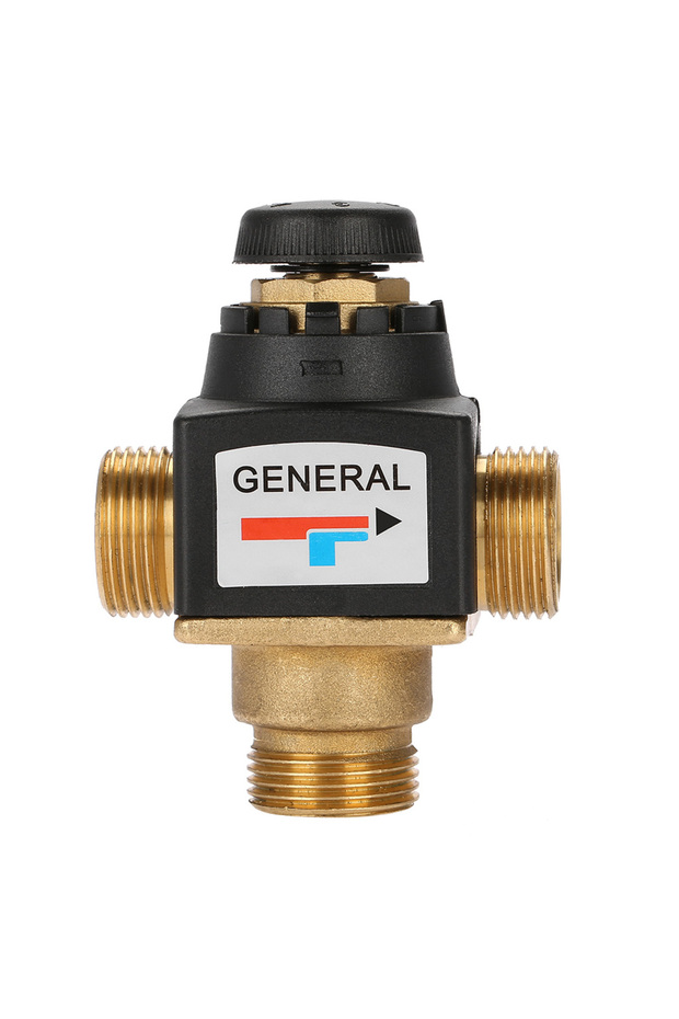 DN20 3 Way DN20 Male Thread Brass Thermostatic Mixing Valve for Solar Water Heater